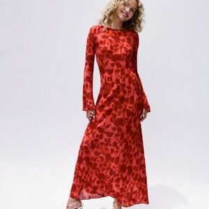 Realisation Par Red Floral Maxi Dress